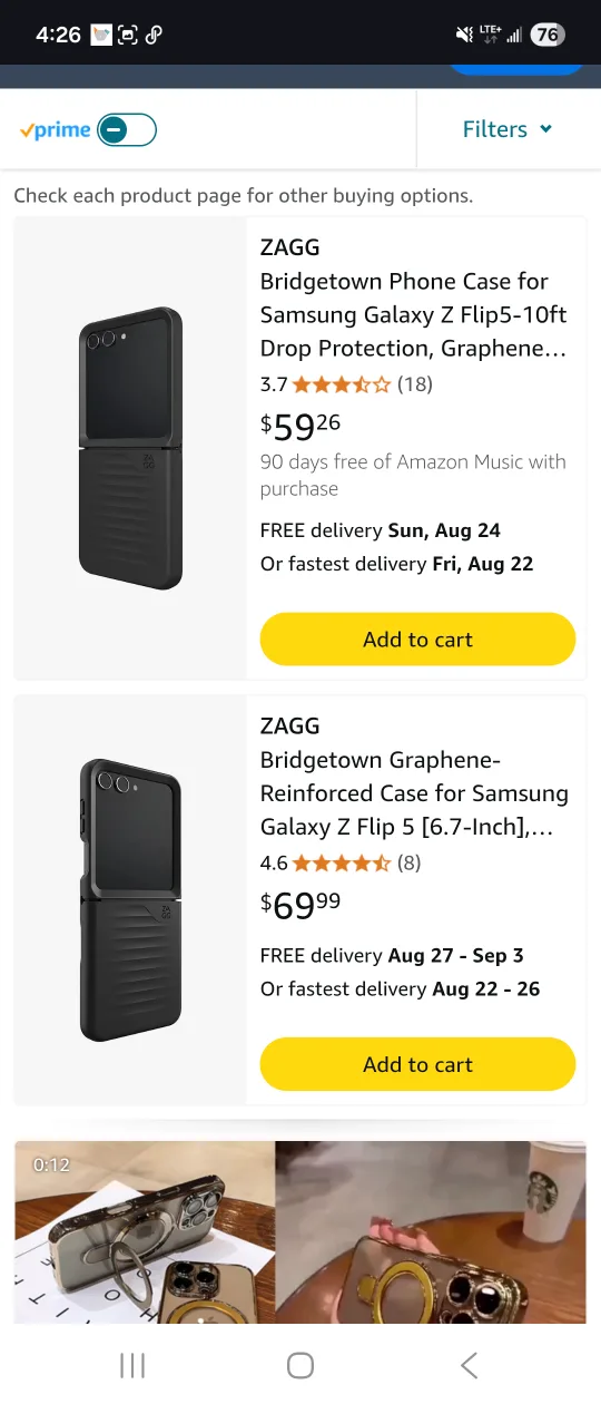 ZAGG Bridgetown Samsung Galaxy Z Flip5 Case image indicator(3)