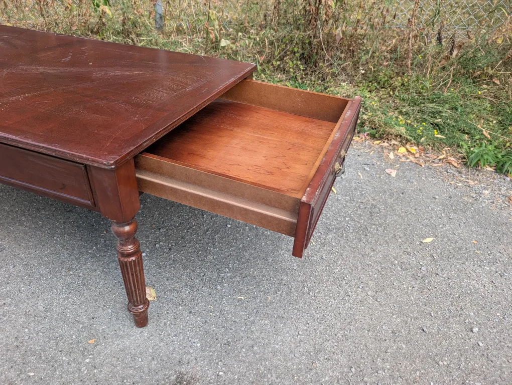 Wooden Coffee Table with Drawers image indicator(4)