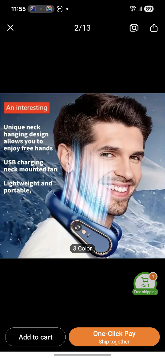 Neck Fan - Dark Blue, pick Scarborough or oshawa - photo 3