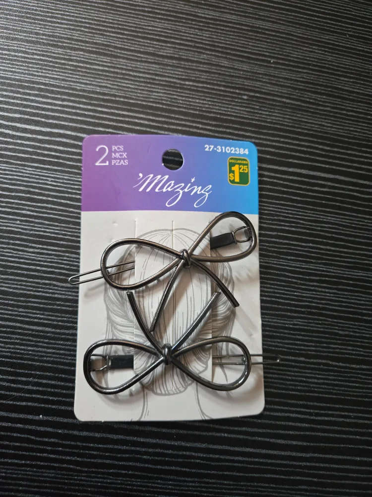 'Mazing Hair Clips - 2 Pack - Bow Design thumbnail