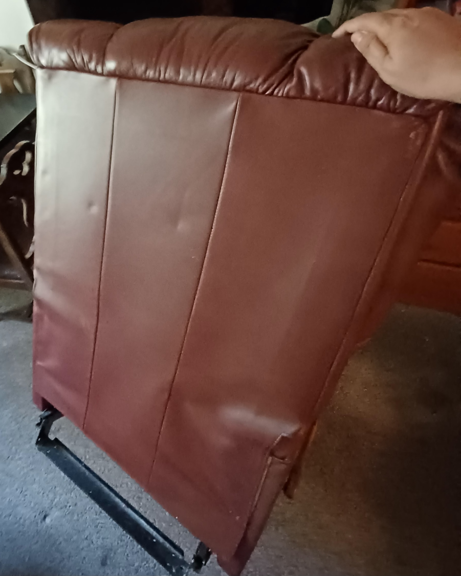 Burgundy Leather Recliner Chair - photo 2