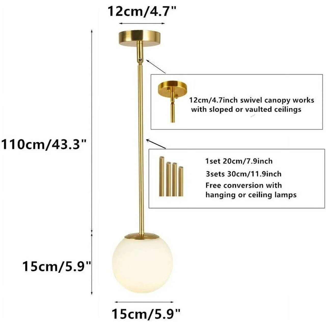 Modern Globe Pendant thumbnail