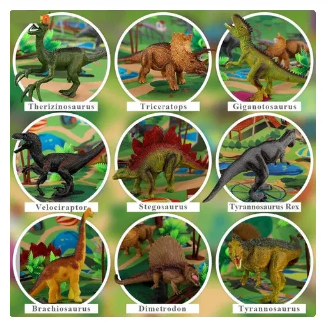 9 Dinosaur Toy Set with Carrying Case thumbnail