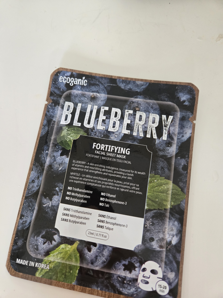 ecoganic Blueberry Fortifying Facial Sheet Mask