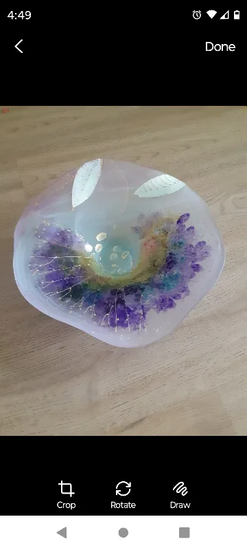 New white marble pedestal bowl $20. Art decorative bowl $20. image indicator(4)