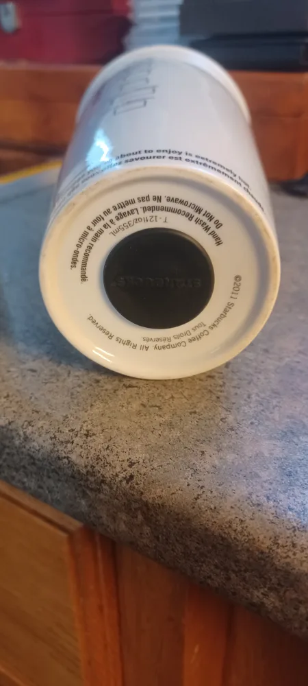 NEW Starbucks White Ceramic Travel Mug image indicator(3)