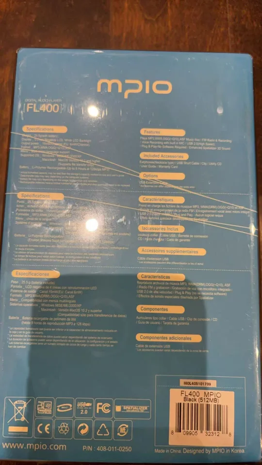 New MPIO FL400 512MB Digital Audio Player image indicator(2)