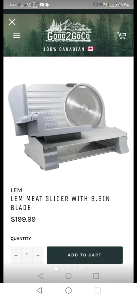 LEM Meat Slicer with 8.5 inch Blade image indicator(5)