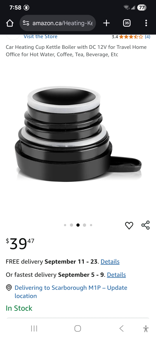 Car Heating Cup Kettle Boiler with DC 12V - photo 4