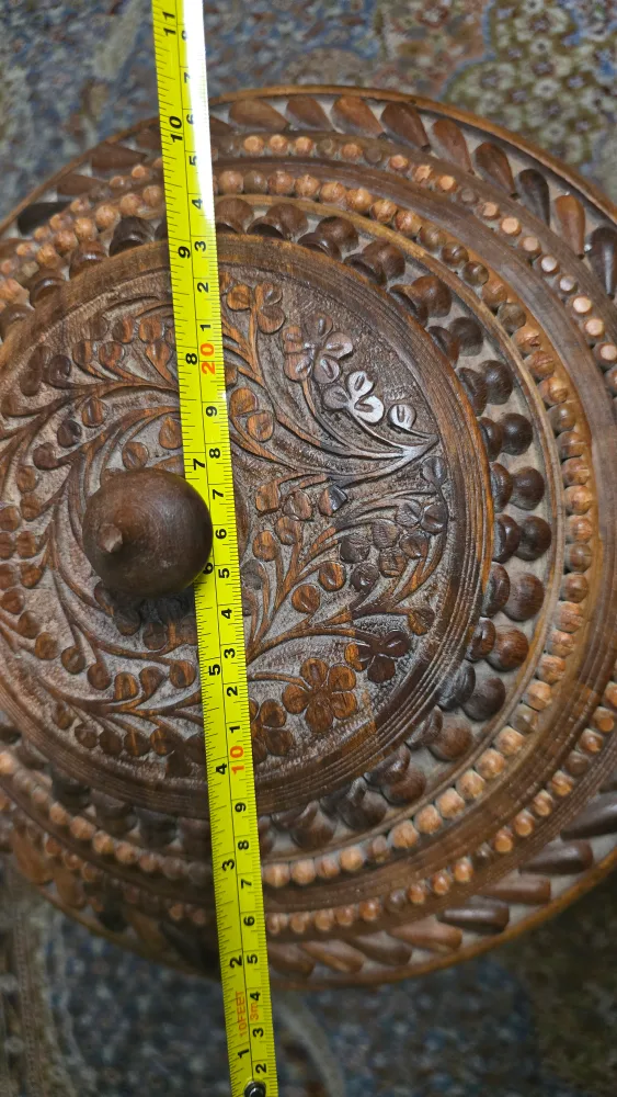 Hand Carved Wooden Table thumbnail