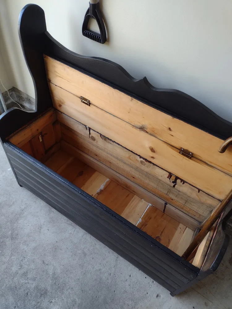 Dark Brown Wooden Storage Bench image indicator(4)