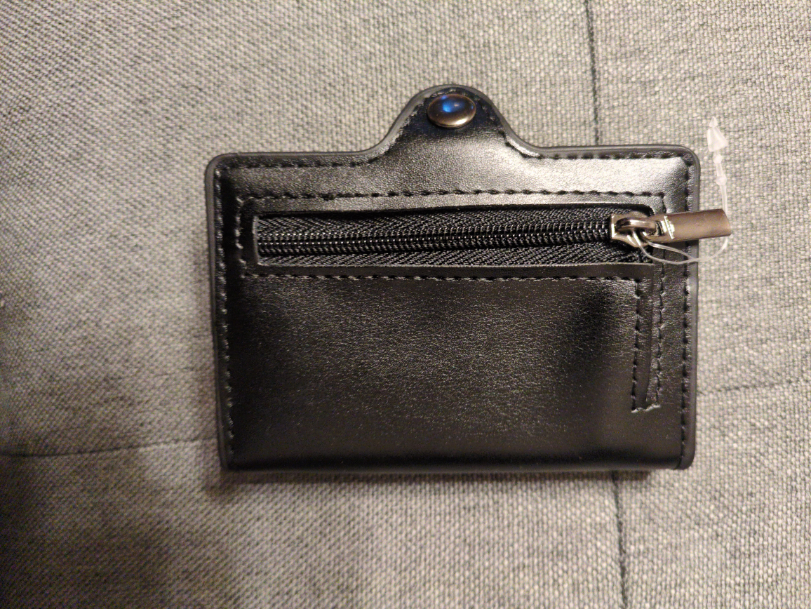 Black Leather Card Holder Wallet - photo 2