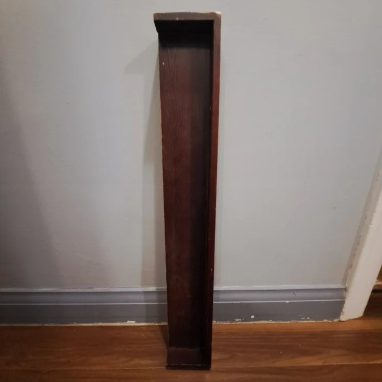 Long Dark Brown Wooden Shelf image indicator(2)