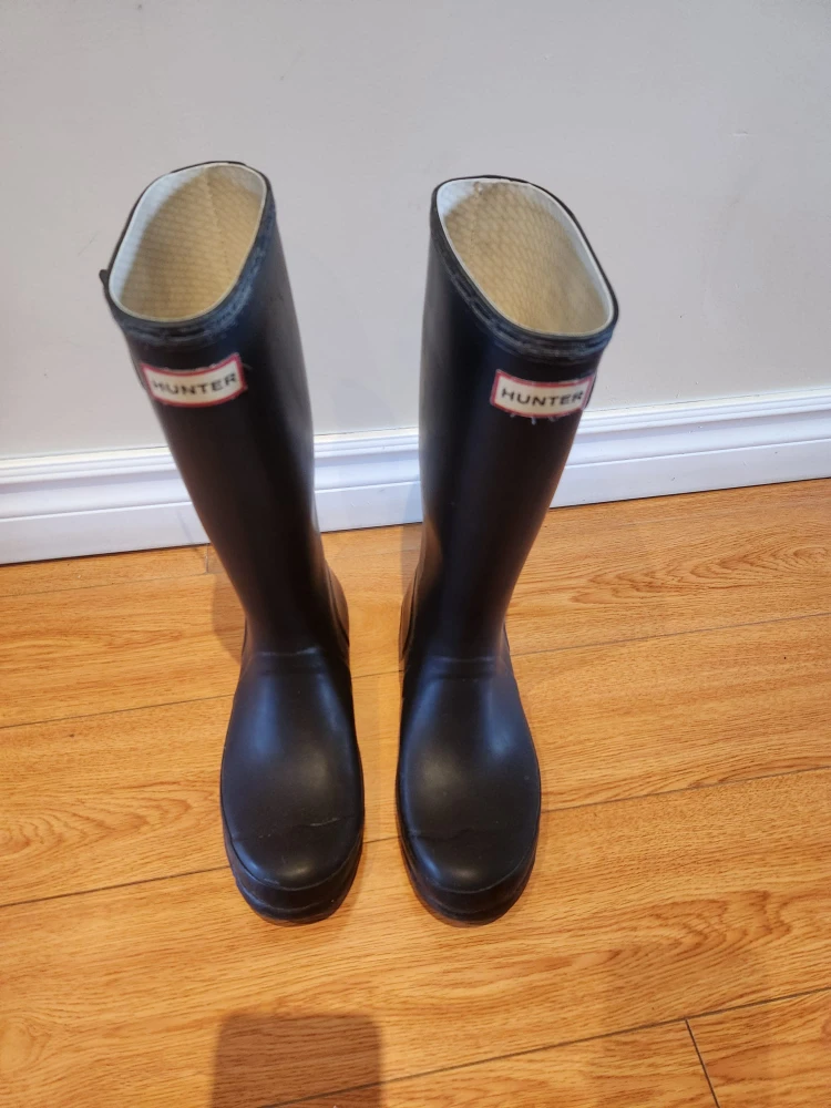 Hunter Rain Boots, Black, Women's Size 7