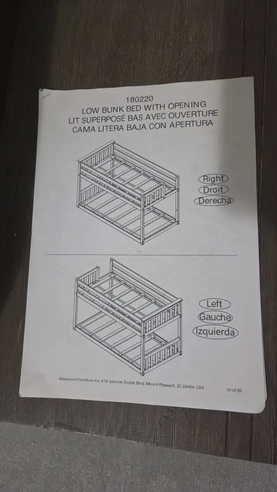 Maxwood Furniture Low double twin Bunk Bed with Stairs image indicator(5)