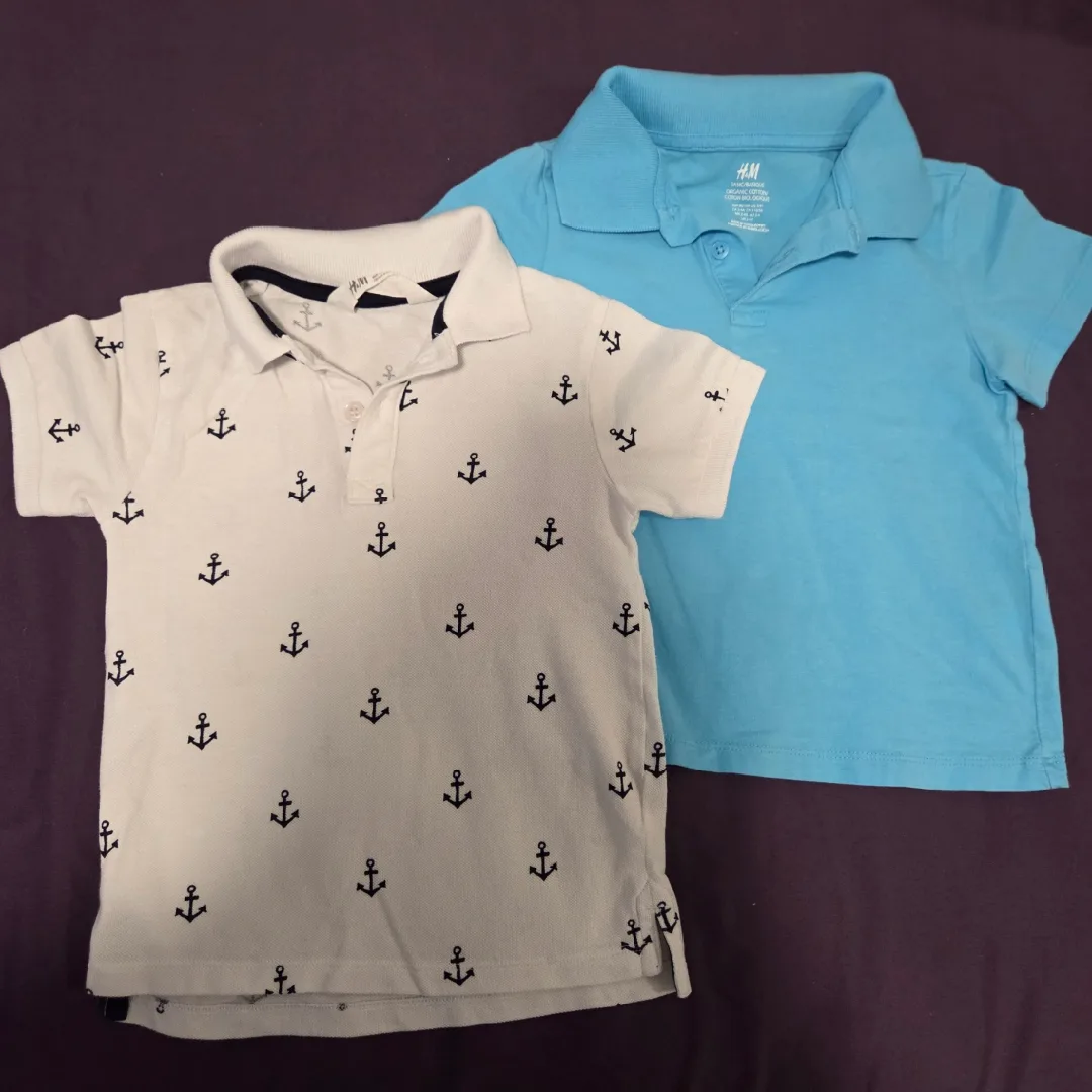 H&M Organic Cotton Polo Shirts - Size 3/4T (2pieces for 10) thumbnail