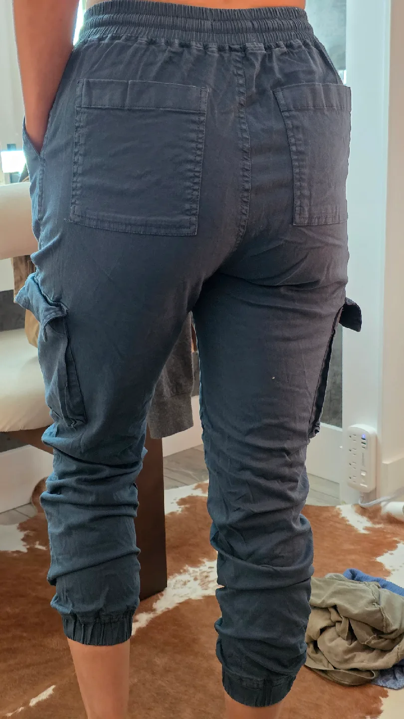 Blue Cargo Joggers - Size Unknown image indicator(3)