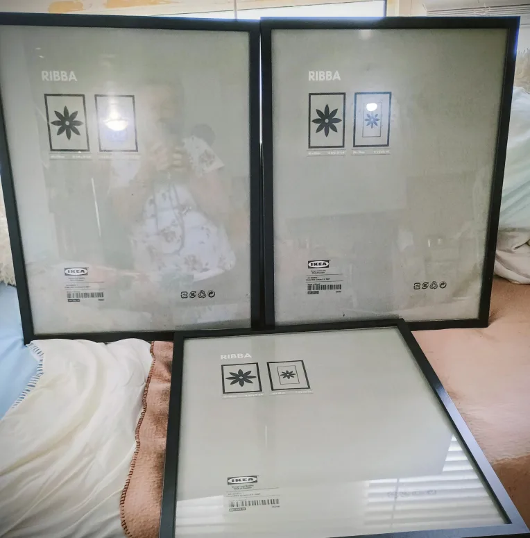 IKEA Ribba Black Picture Frames - Set of 3