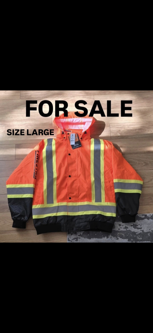 Hi Vis size large ground force winter jacket with inner sweater
