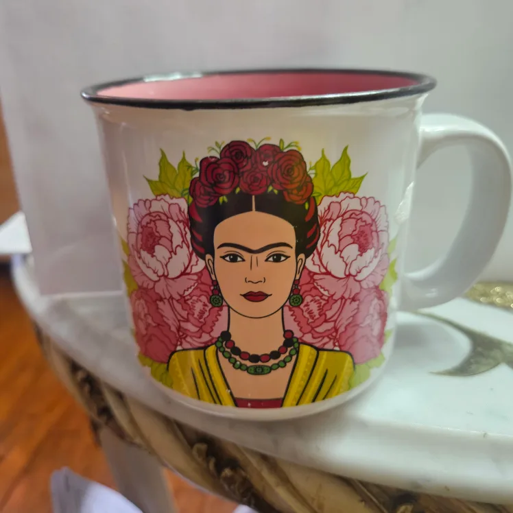Frida Kahlo Portrait Ceramic Mug-Cap image indicator(3)