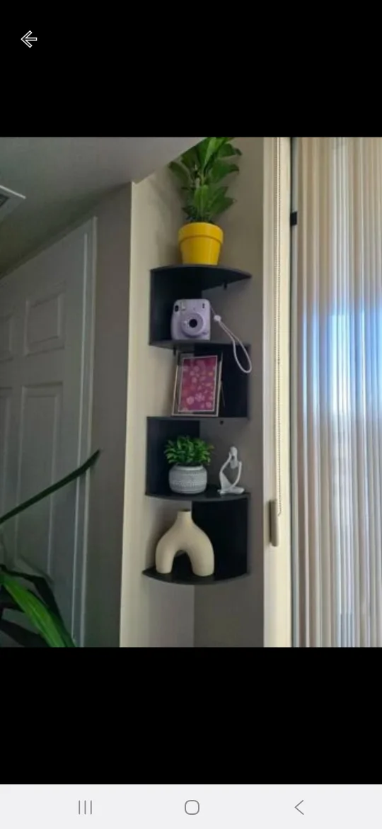 Black Corner Shelf - 4 Tier image indicator(2)