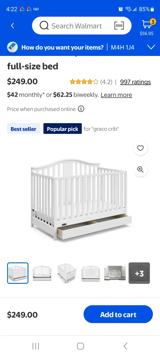 White Baby Crib image indicator(6)