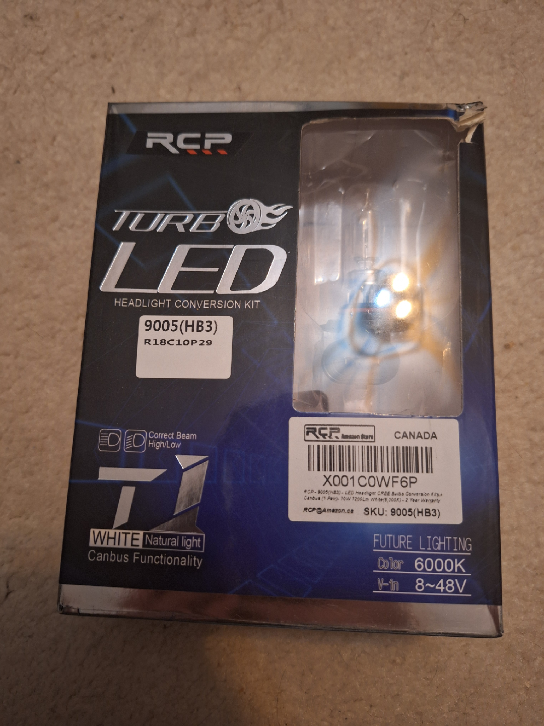 NEW RCP Turbo LED 9005(HB3) Headlight Conversion Kit 💡