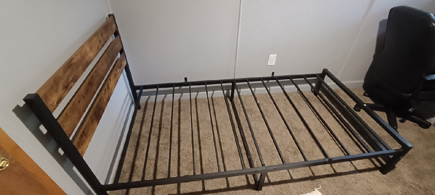 Metal and Wood Bed Frame - photo 2