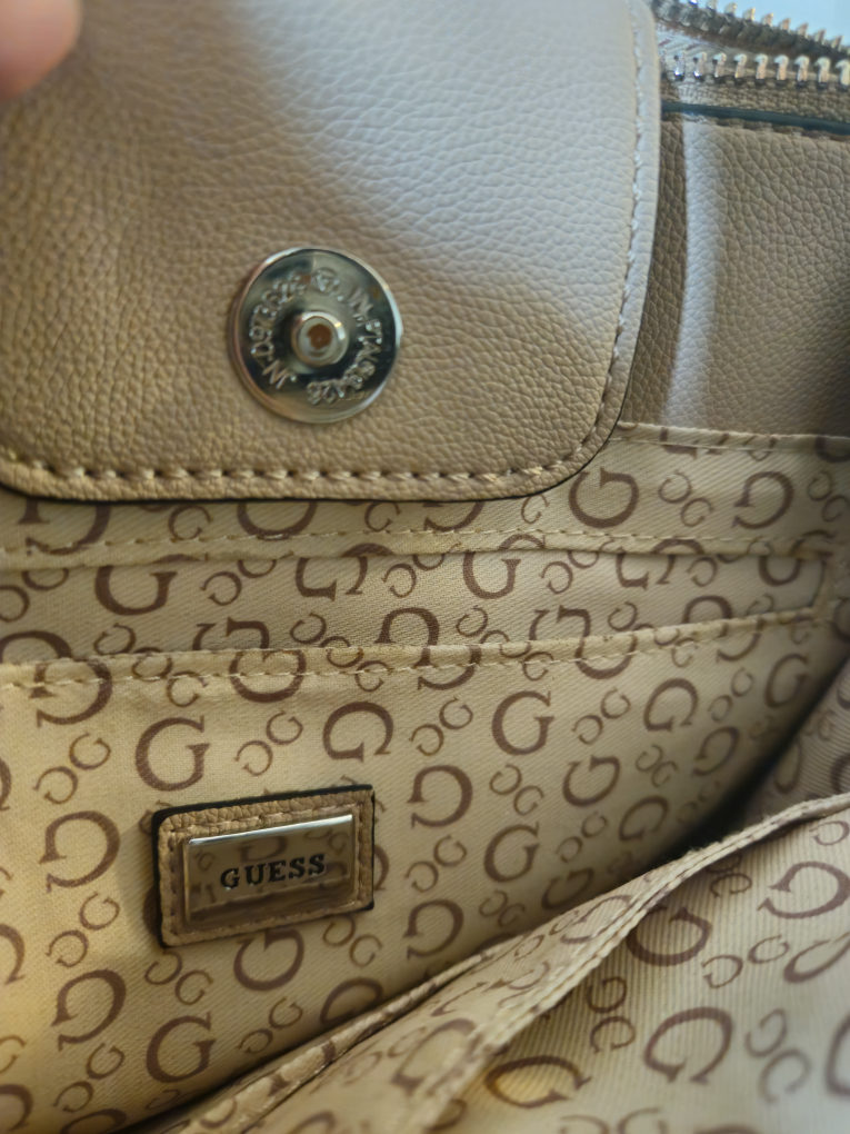 Guess Beige Monogram Handbag - photo 3