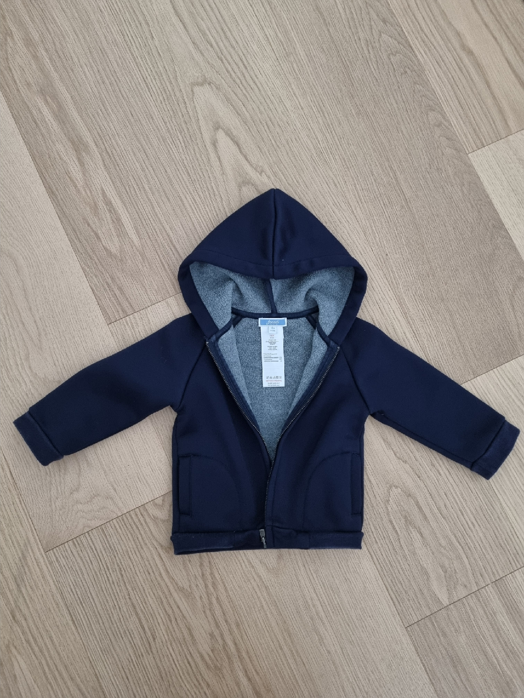 Jacadi Paris 18M Navy Blue Fleece Hoodie