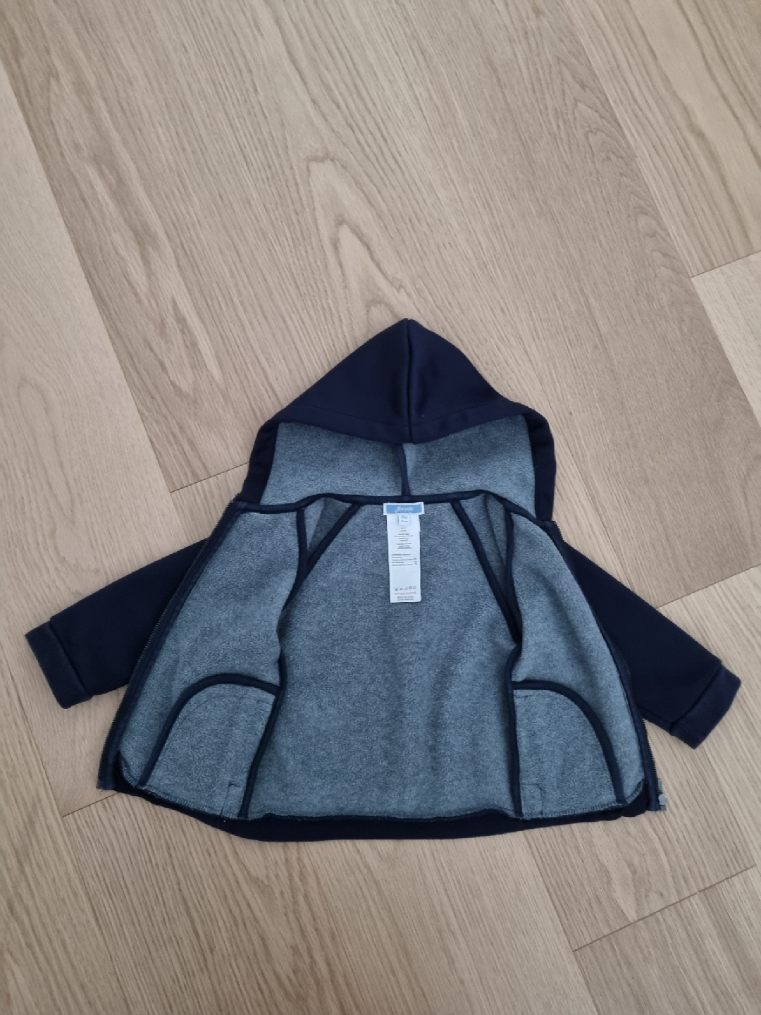 Jacadi Paris 18M Navy Blue Fleece Hoodie - photo 3