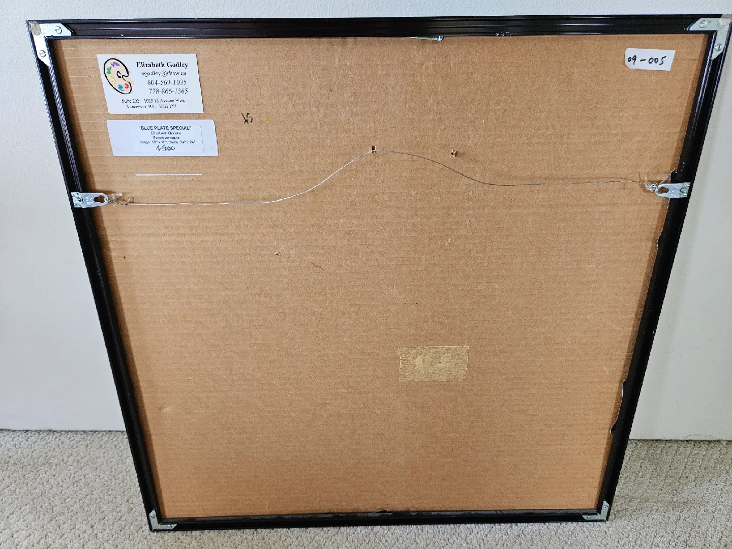 Large Signed Art Framed Pears Still Life Painting image indicator(5)