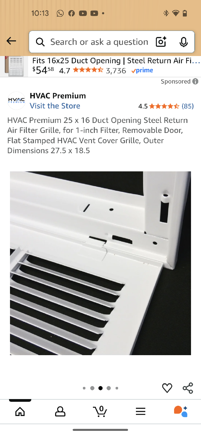 HVAC Premium 25x16 Duct Opening Air Filter Grille - photo 4