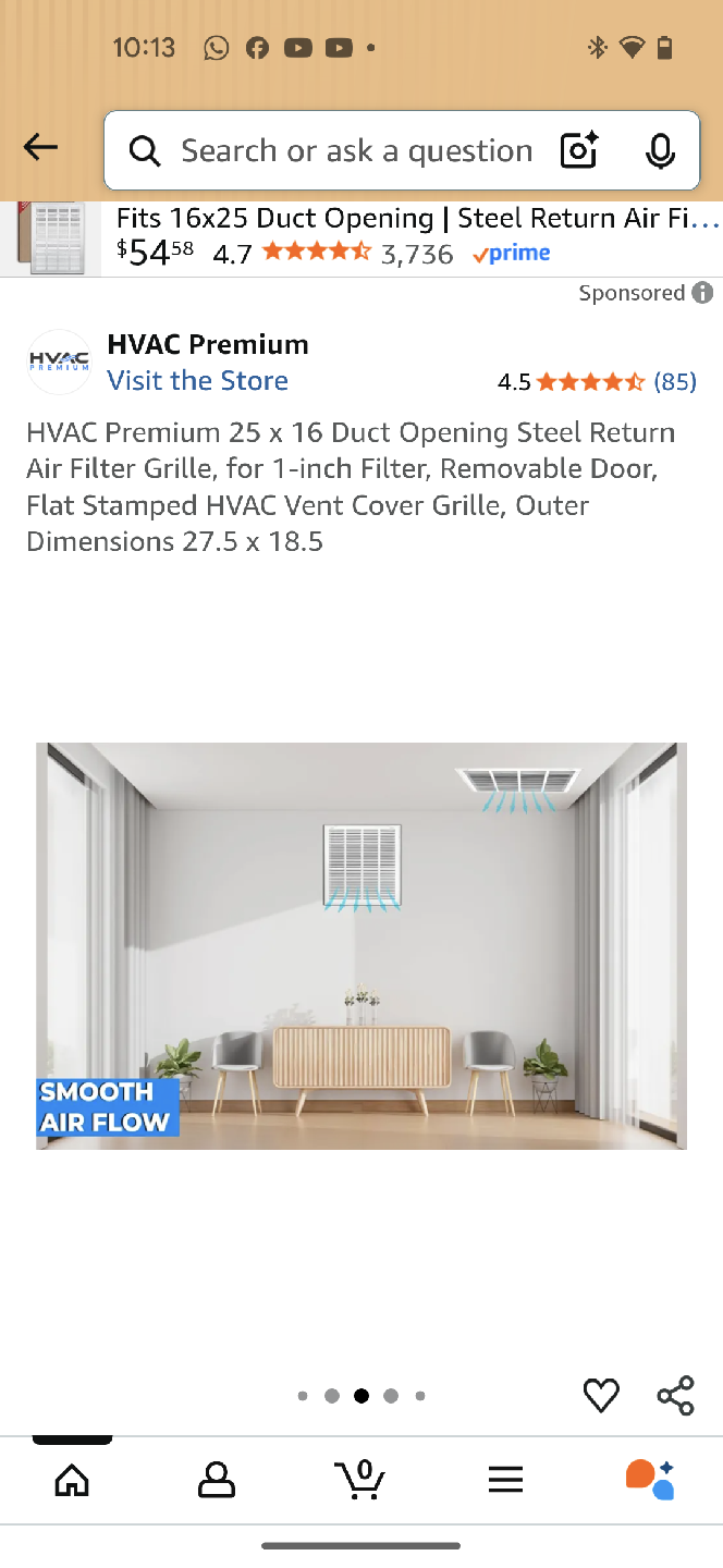 HVAC Premium 25x16 Duct Opening Air Filter Grille - photo 5