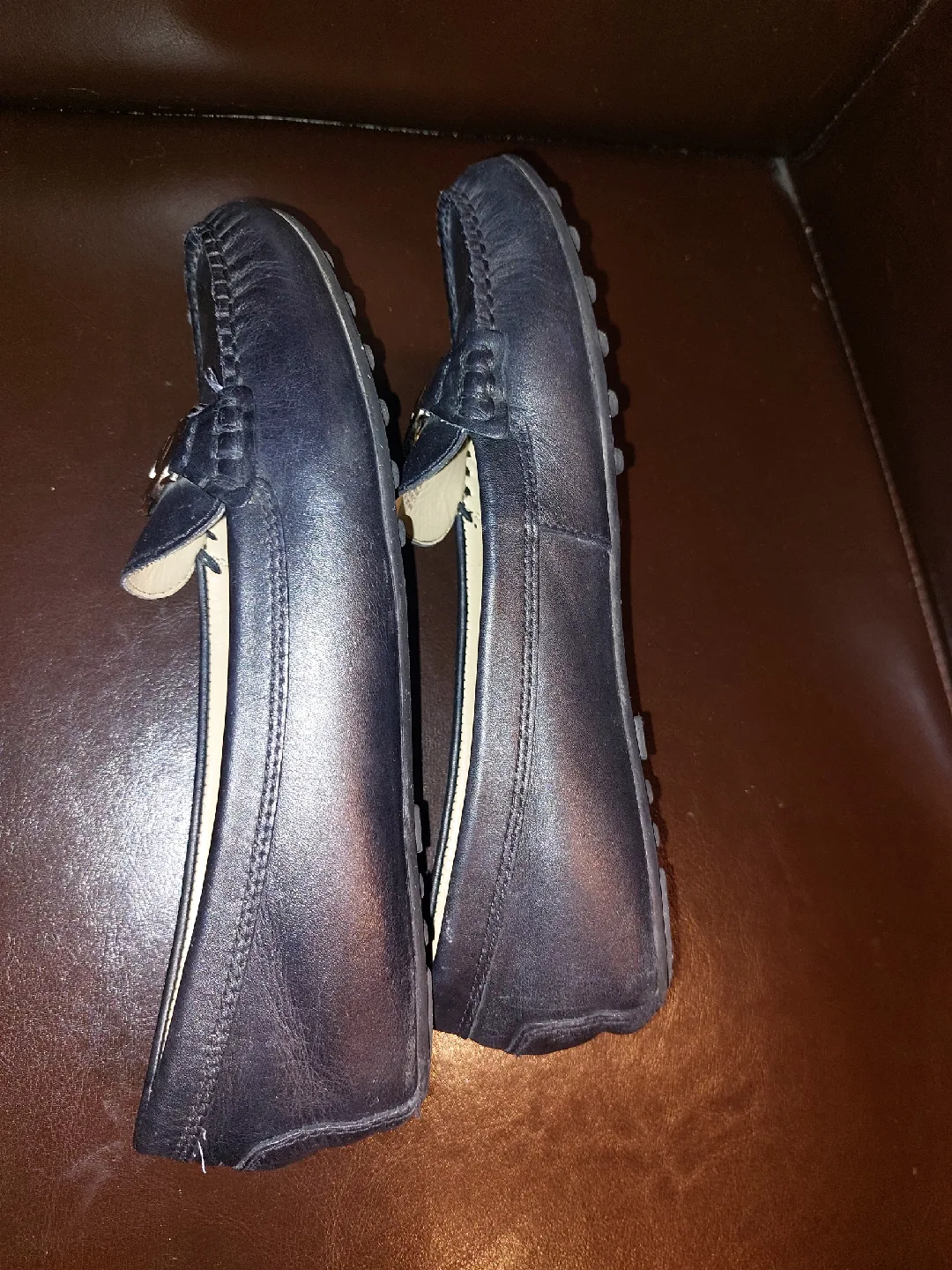 Michael Kors Black Leather Loafers size 8 image indicator(6)