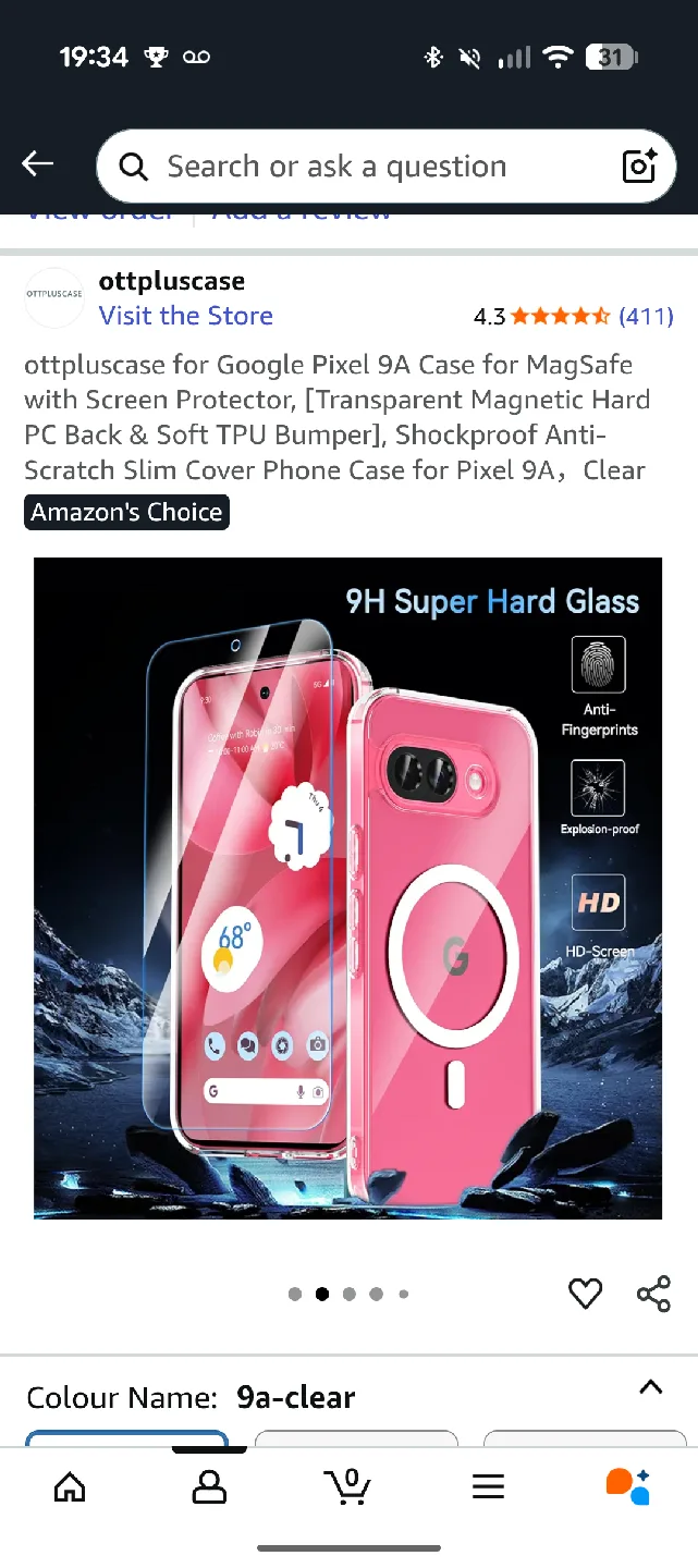 ottpluscase Google Pixel 9A Clear Case image indicator(2)