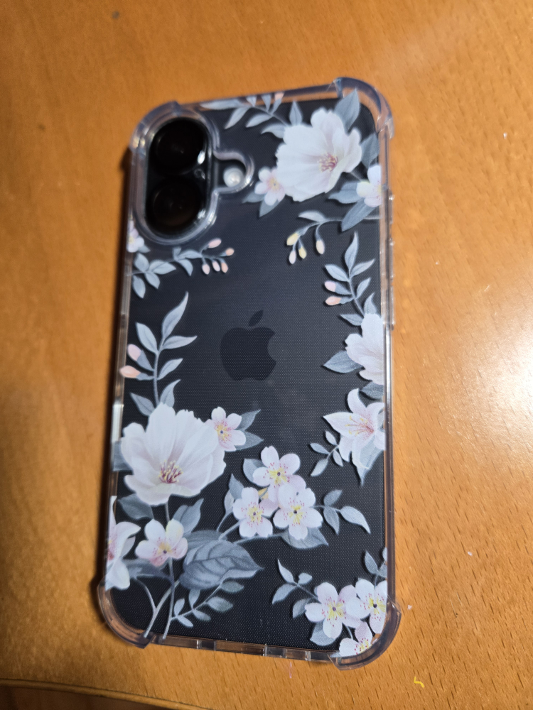Floral iPhone 16 Case with Lens Protector