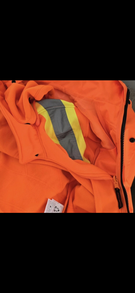 Hi Vis size large ground force winter jacket with inner sweater - photo 3