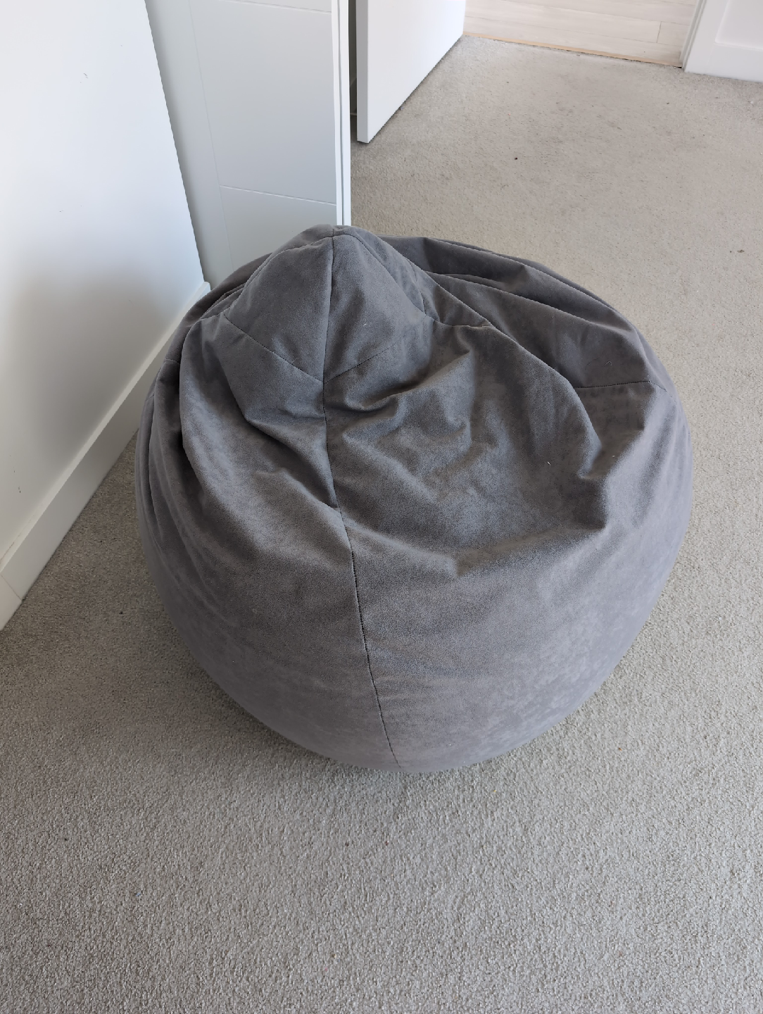 Grey Bean Bag Chair - photo 2