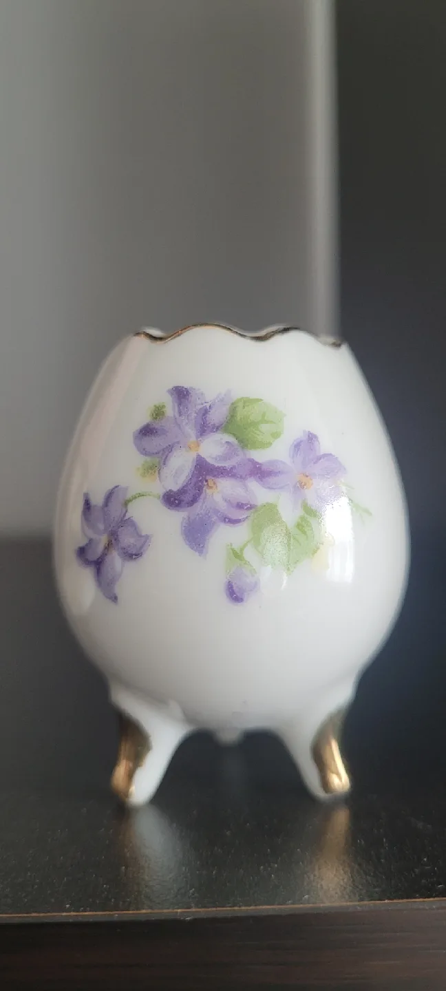 🥕Vintage Egg Cup with Floral Design image indicator(4)