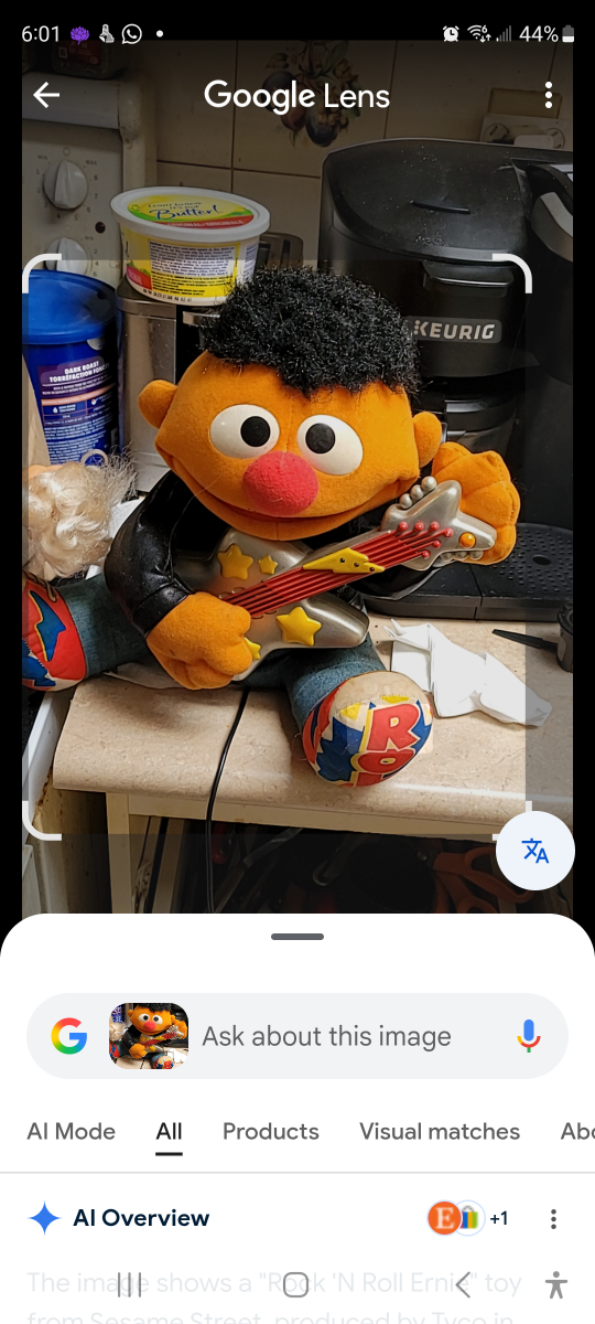 Rock 'N Roll Ernie Sesame Street Toy
