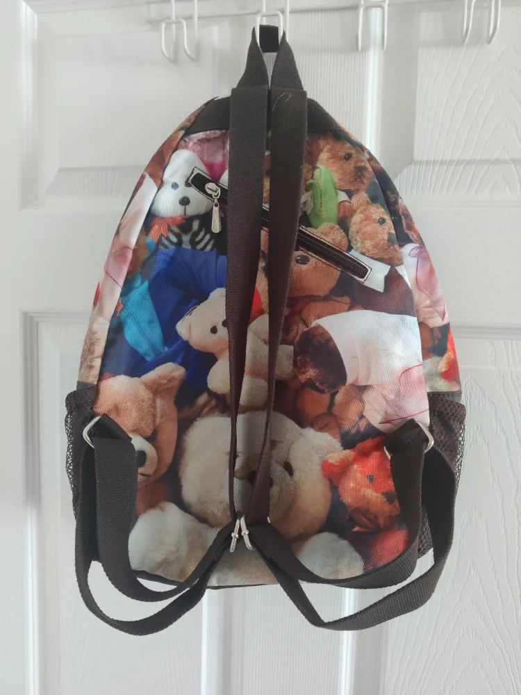 Teddy Bear Print Backpack image indicator(3)