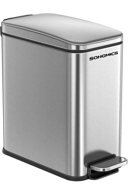 SONGMICS 10L Stainless Steel Step Trash Can thumbnail