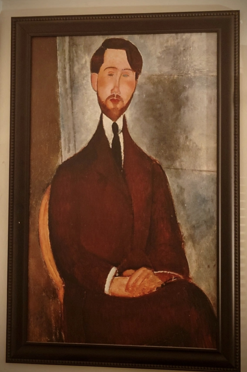 Leopold Zborowski. A. Modigliani framed print on canvas
