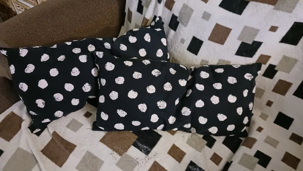Black & White Polka Dot Throw Pillows - Set of 4 thumbnail