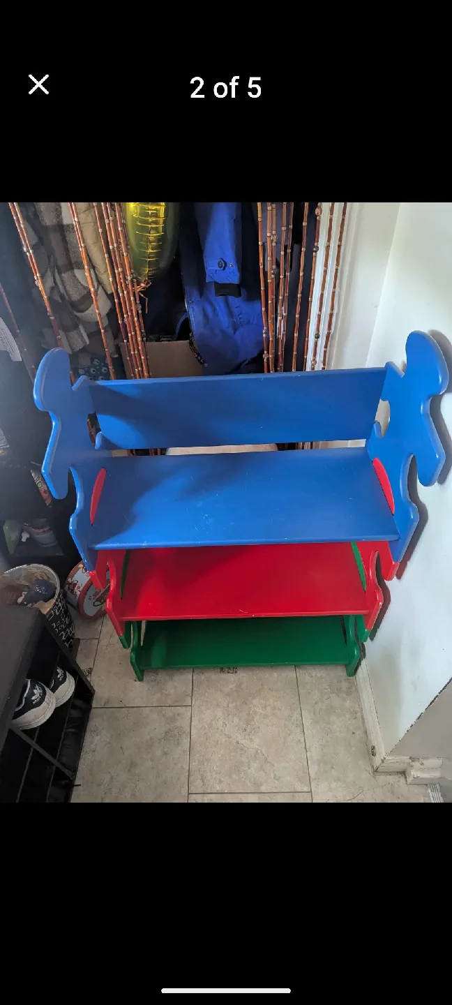 Kids' Colorful Wooden Bookcase image indicator(2)