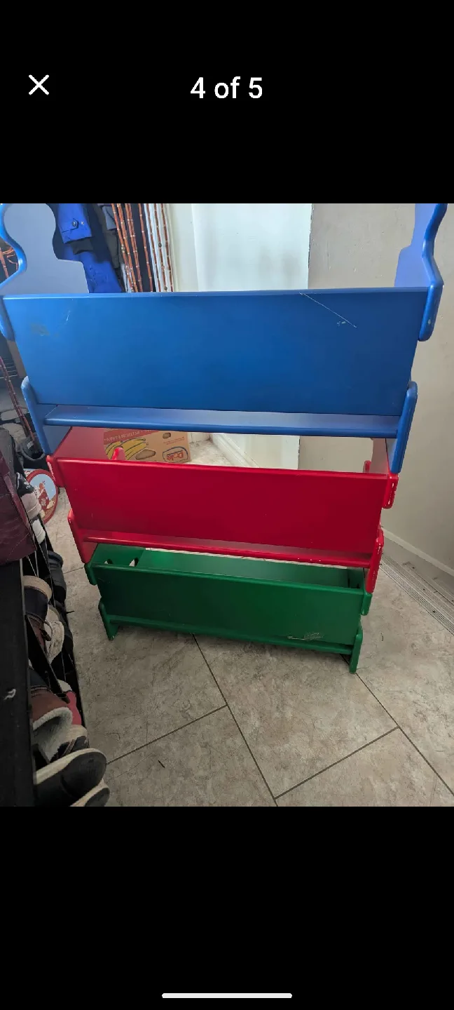 Kids' Colorful Wooden Bookcase image indicator(4)