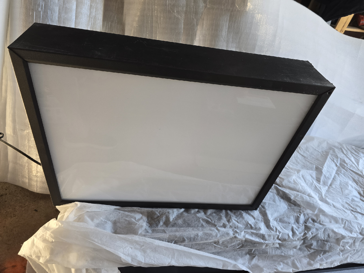 Black Framed backlit signage box