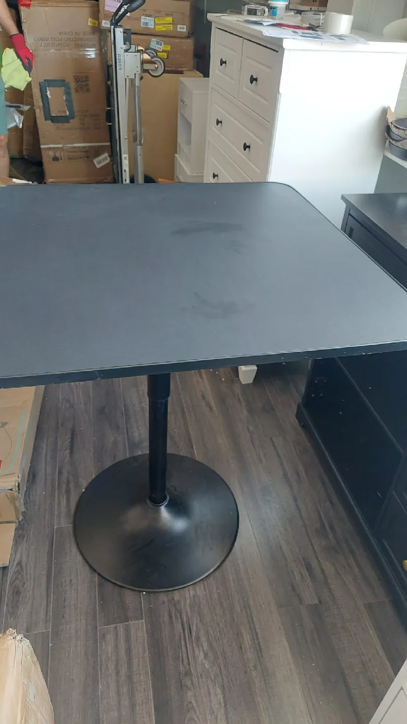 Black Adjustable Height Pub Table image indicator(2)