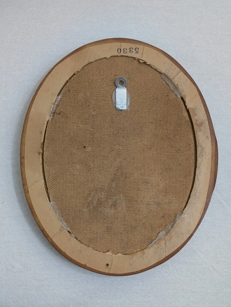 Floral Oil Painting in Gold Oval Frame - Set of 2 image indicator(4)